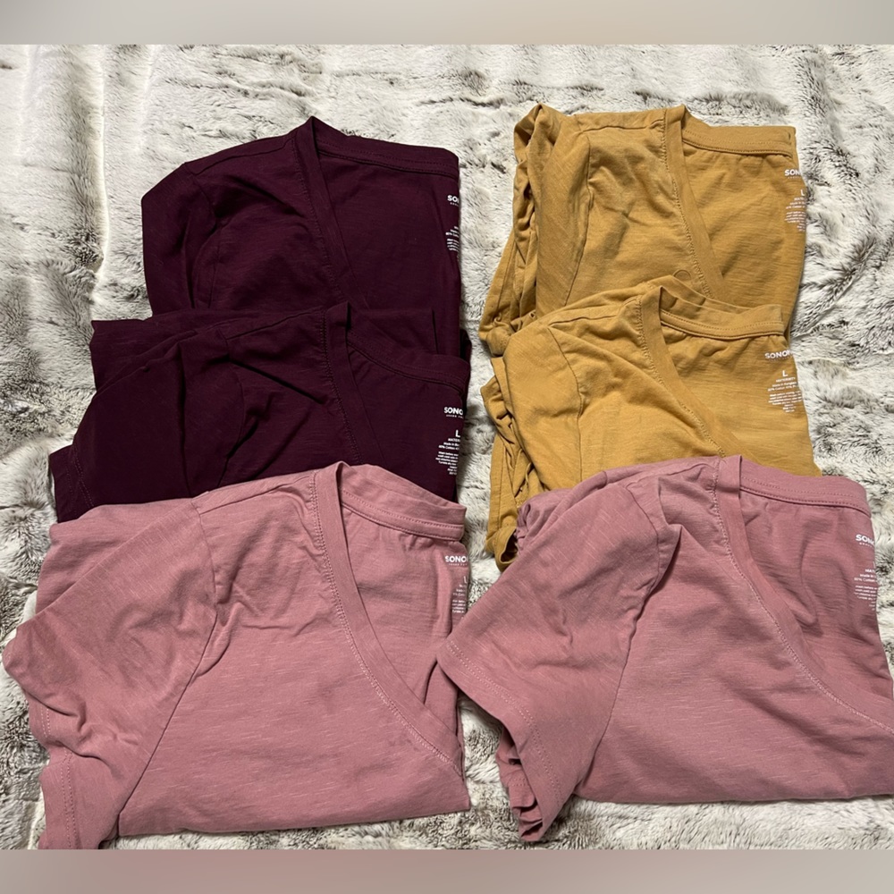 Lot of 6 Sonoma Maternity V-Neck T-Shirts
